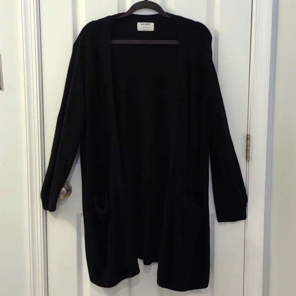Old Navy Livaeco Longline Open Front Sweater Cardigan in Black Size S - Picture 6 of 7